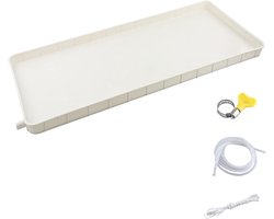 Lekbak Airco - Condensbak Opvangbak - Waterschade Voorkomen - Inclusief Afvoerslang - Voor Units < 83cm - Wit