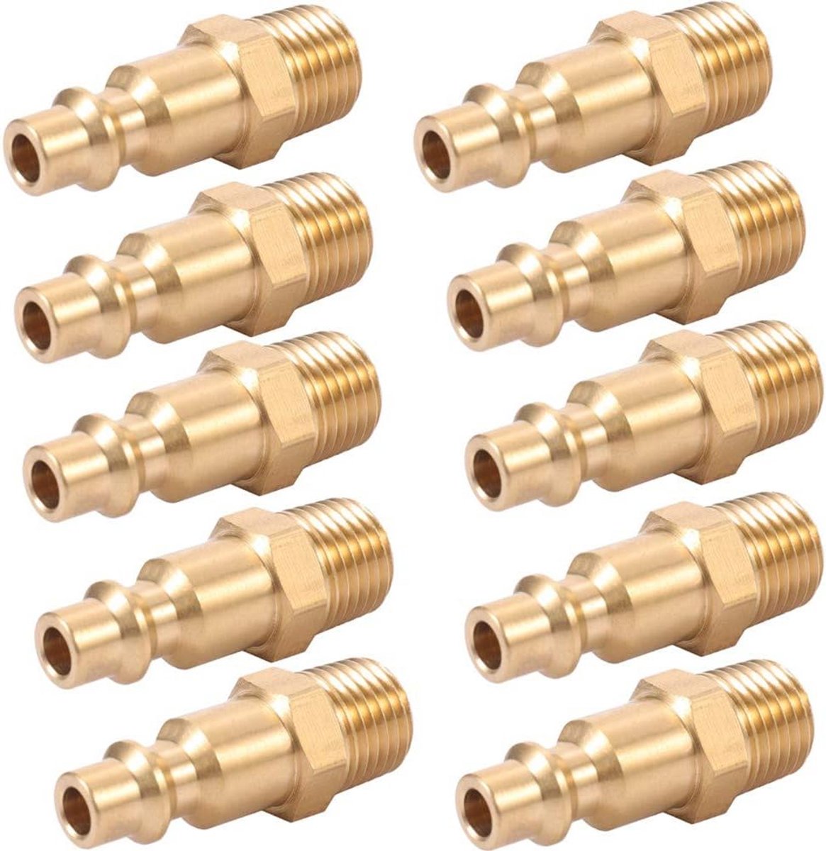 Industriële Luchtslang Snelkoppelingsadapter 1/4-inch NPT - 10 Stuks