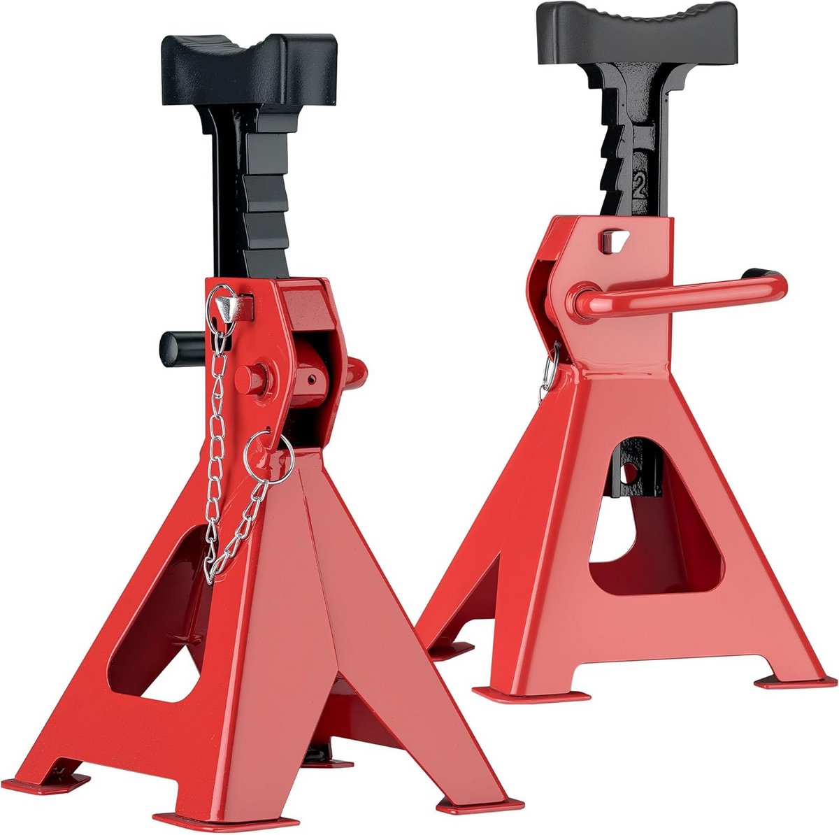 Verstelbare Assteunen Set van 2 tot 2 Ton - Hoogte instelbaar 28-42,5 cm met Veiligheidslock en Antislip Rubber