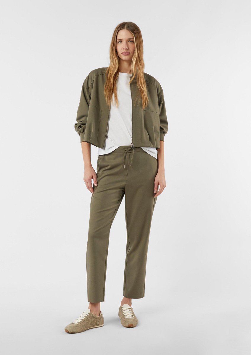 comma - female - Twill joggingbroek met elastische tailleband