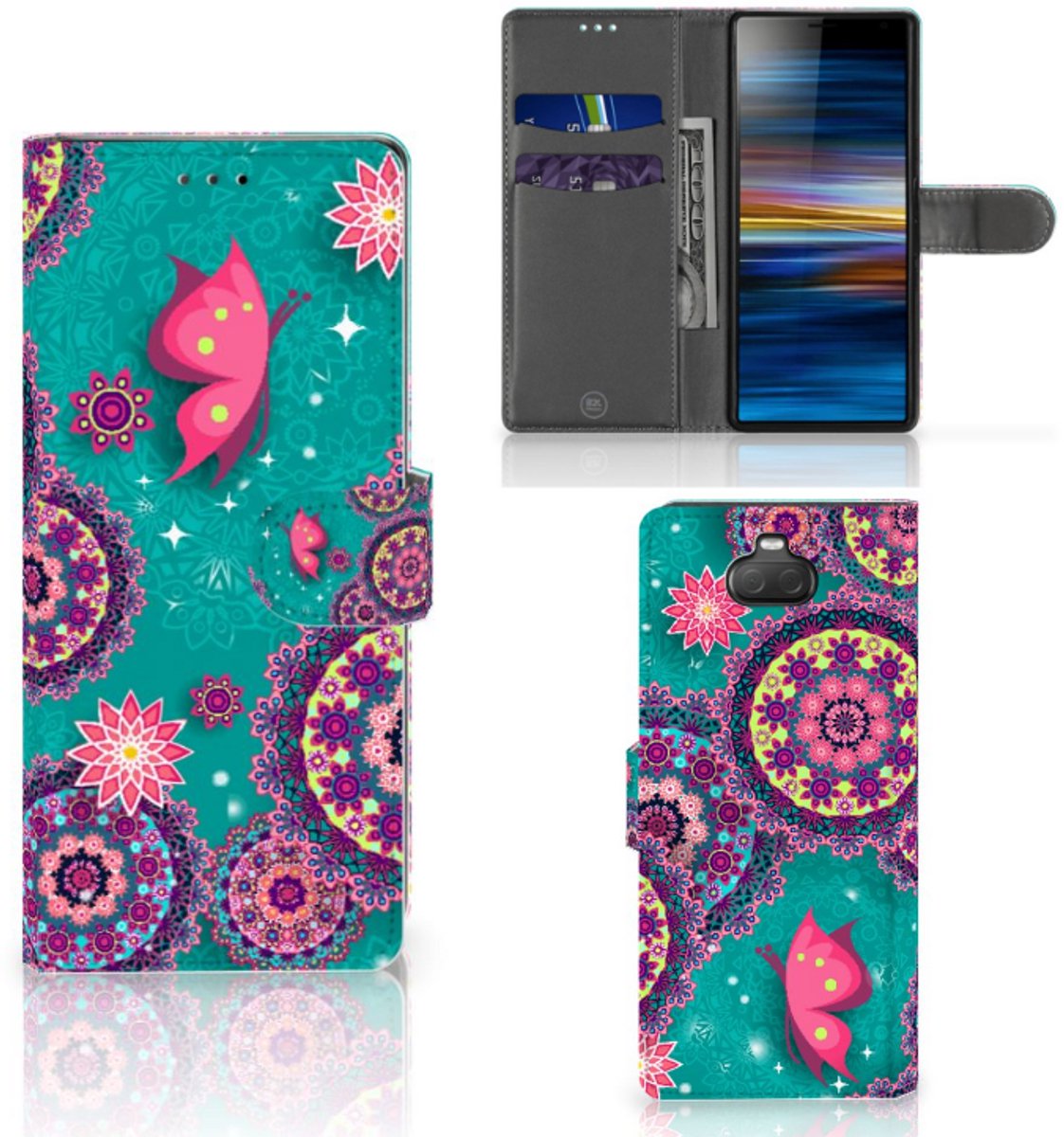 Sony Xperia 10 Hoesje Cirkels en Vlinders
