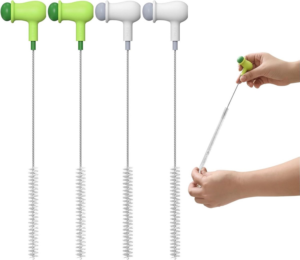 Stroreiniger 2-in-1 borstels voor herbruikbare rietjes