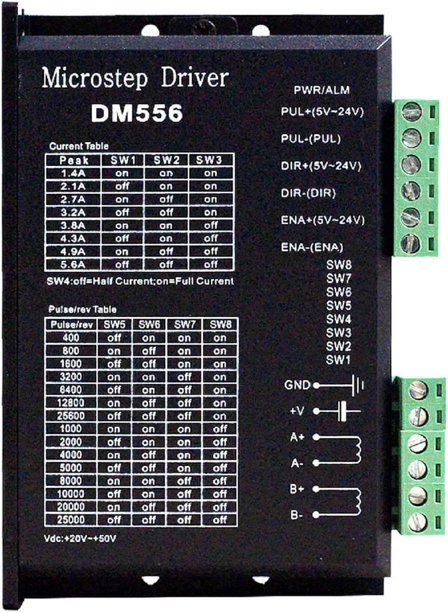 Digitale Stepper Driver voor 2-fase Stappenmotor 20-50V DC Max 5.6A met 128 onderverdelingen