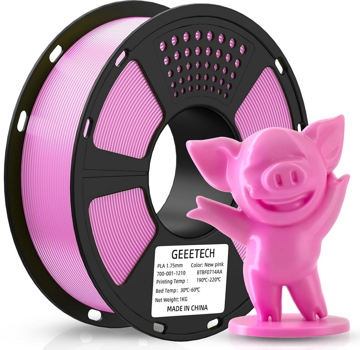 Roze 3D PLA filament 1.75mm voor 3D printer – Glanzend en compatibel met meeste 3D-printers