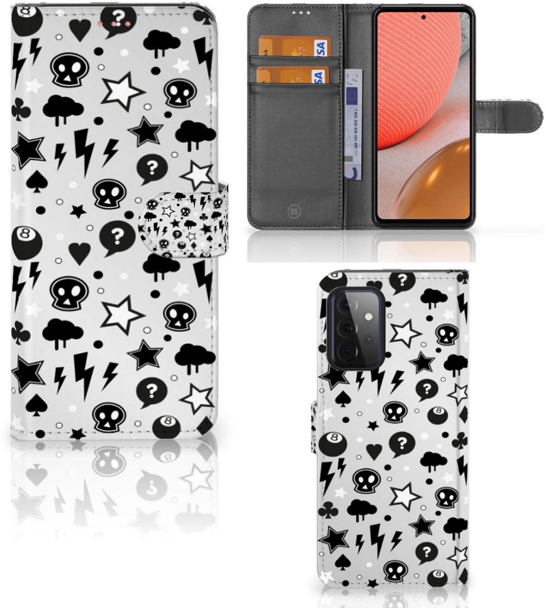 Telefoonhoesje met Naam Samsung Galaxy A72 Silver Punk