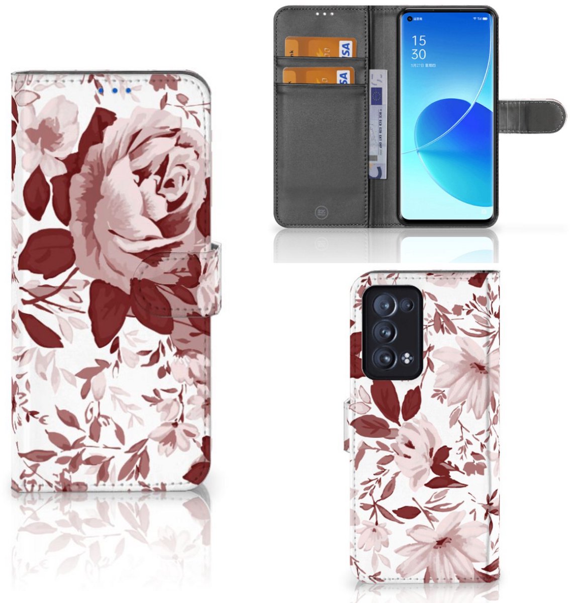Hoesje OPPO Reno 6 Pro Plus 5G Watercolor Flowers