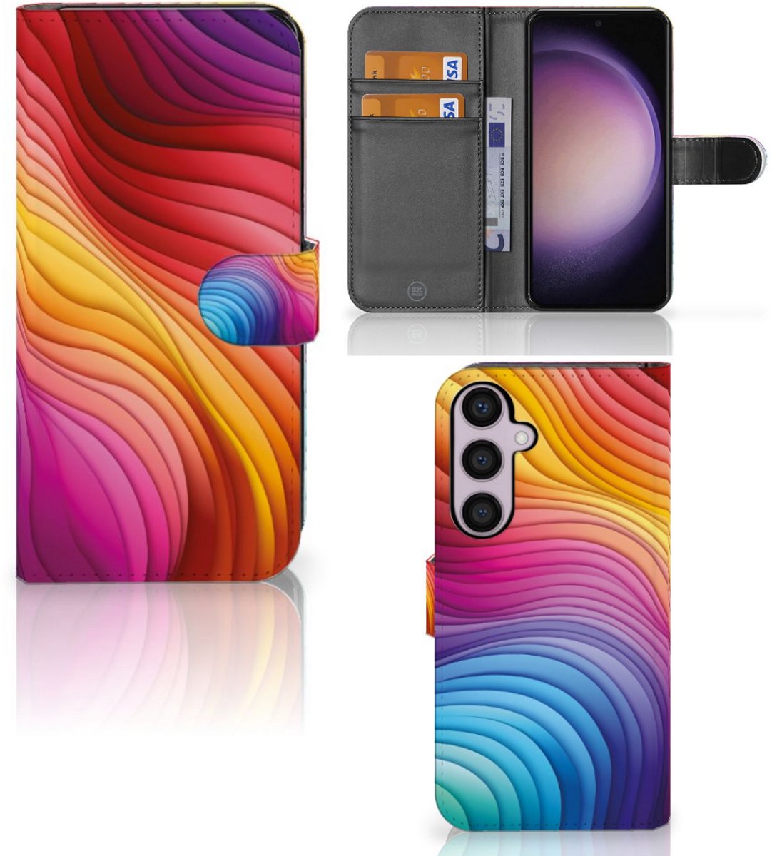 Book Case voor Samsung Galaxy S24 Plus Regenboog