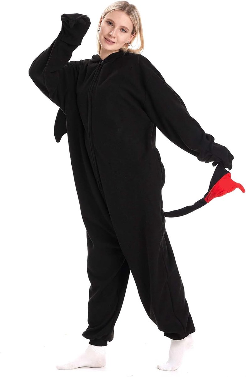 Drakenkostuum voor Dames en Heren - Volwassen Dierenonesie voor Halloween