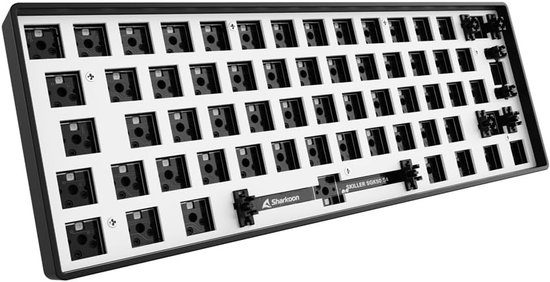 Sharkoon SKILLER SGK50 S4 Barebone ISO, zwart, 60% lay-out, hot-swap schakeltechnologie van Merkloos — afbeelding 3