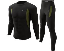 romision Thermo-ondergoed voor heren, thermo-actief functioneel ondergoed, ademend, ski-ondergoed van fleece, zachte thermo-ondergoedset