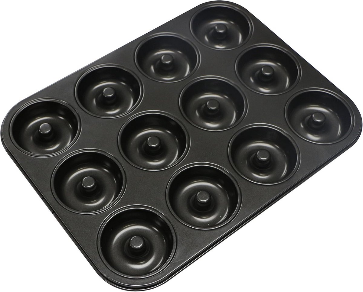 Donut Bakvorm en Muffin Bakvorm Set - 12 Delige Antiaanbak Mallen Ø7 cm