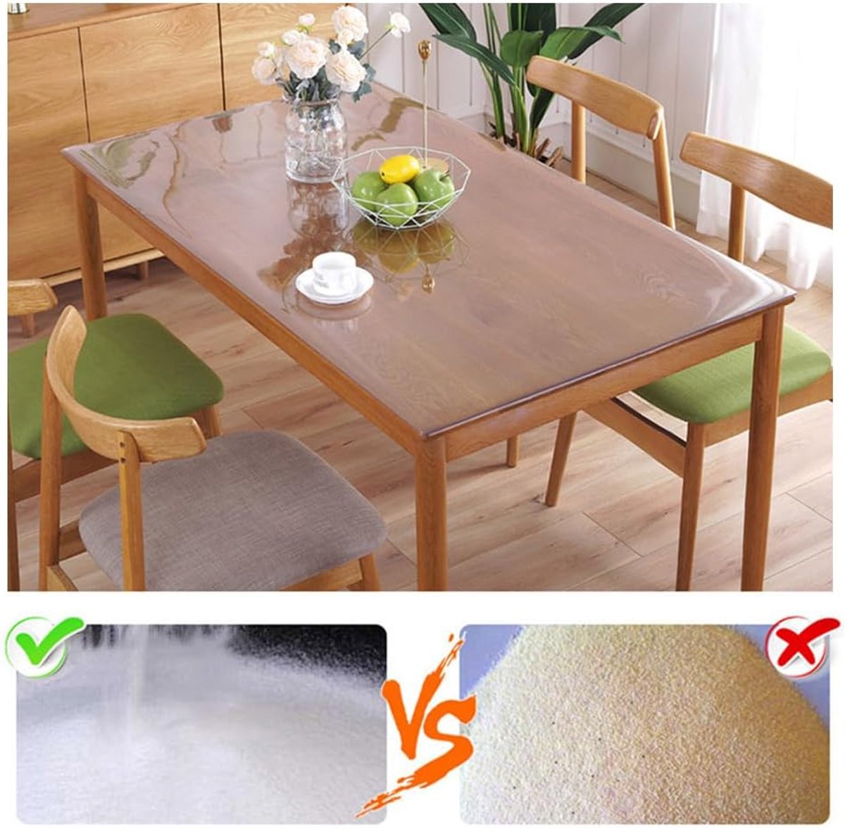 Transparante Tafelbeschermer - Waterdicht, Kras- en Vlekbestendig - 31,4 x 62,9 inch