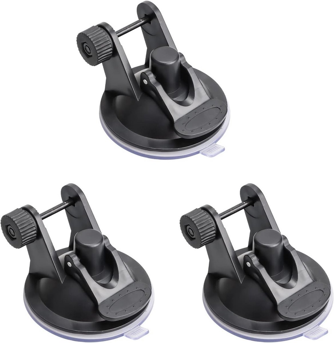 3 Pack Auto Dash Cam Mount Zuignap Beugel voor Voorruit & Dashboard