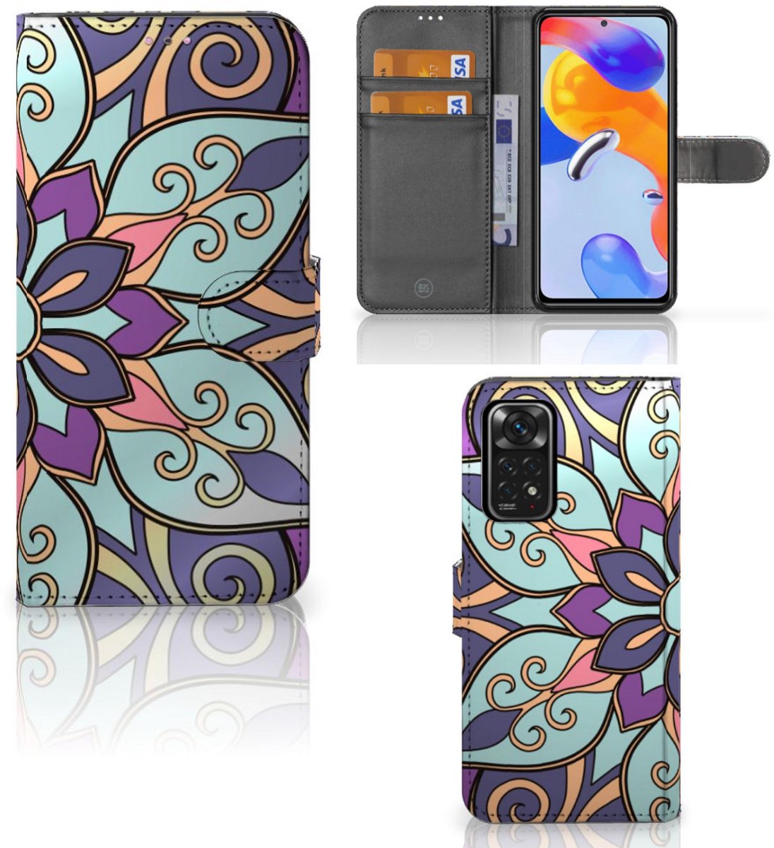 Xiaomi Redmi Note 11 Pro 5G/4G Hoesje Purple Flower