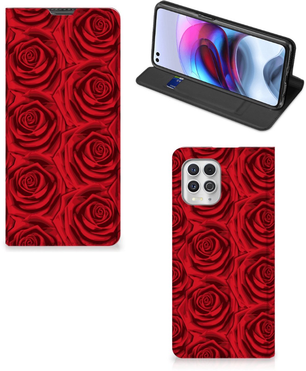Motorola Moto G100 Smart Cover Red Roses