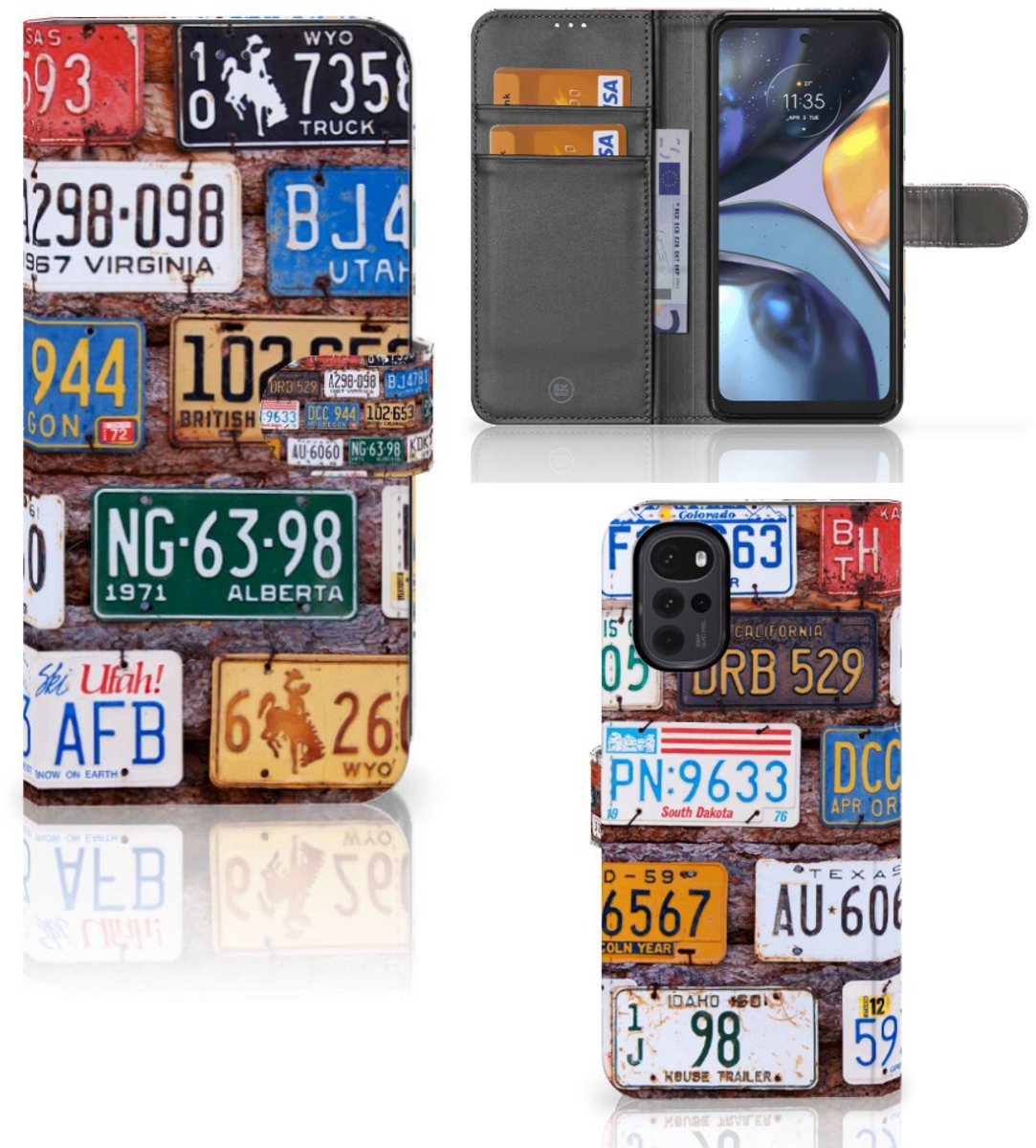 Motorola Moto G22 Telefoonhoesje met foto Kentekenplaten