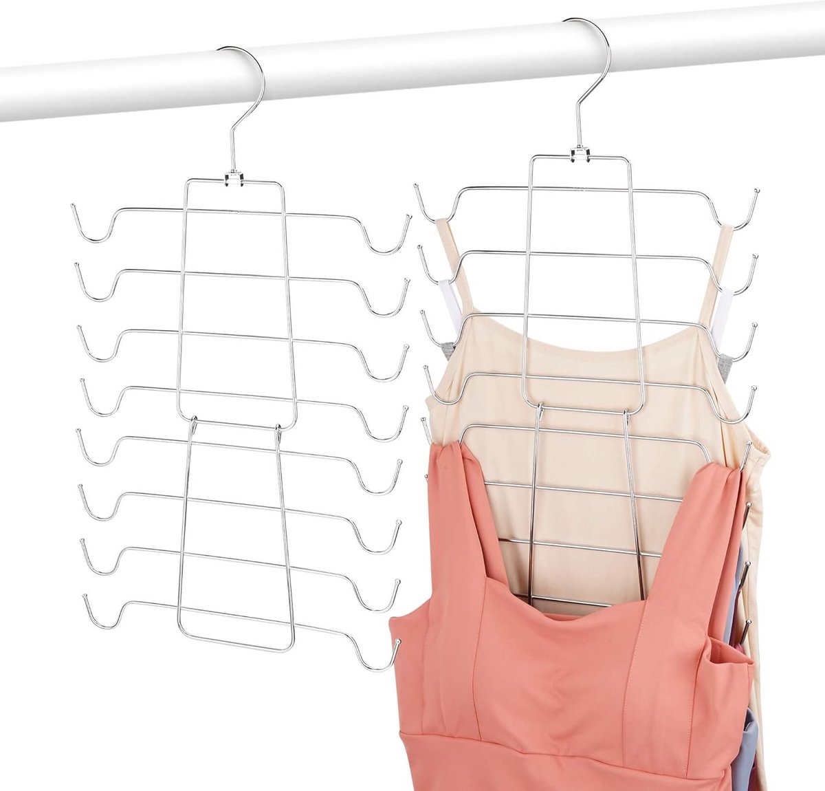 Set van 2 ruimtebesparende BH-hangers en tanktop houders