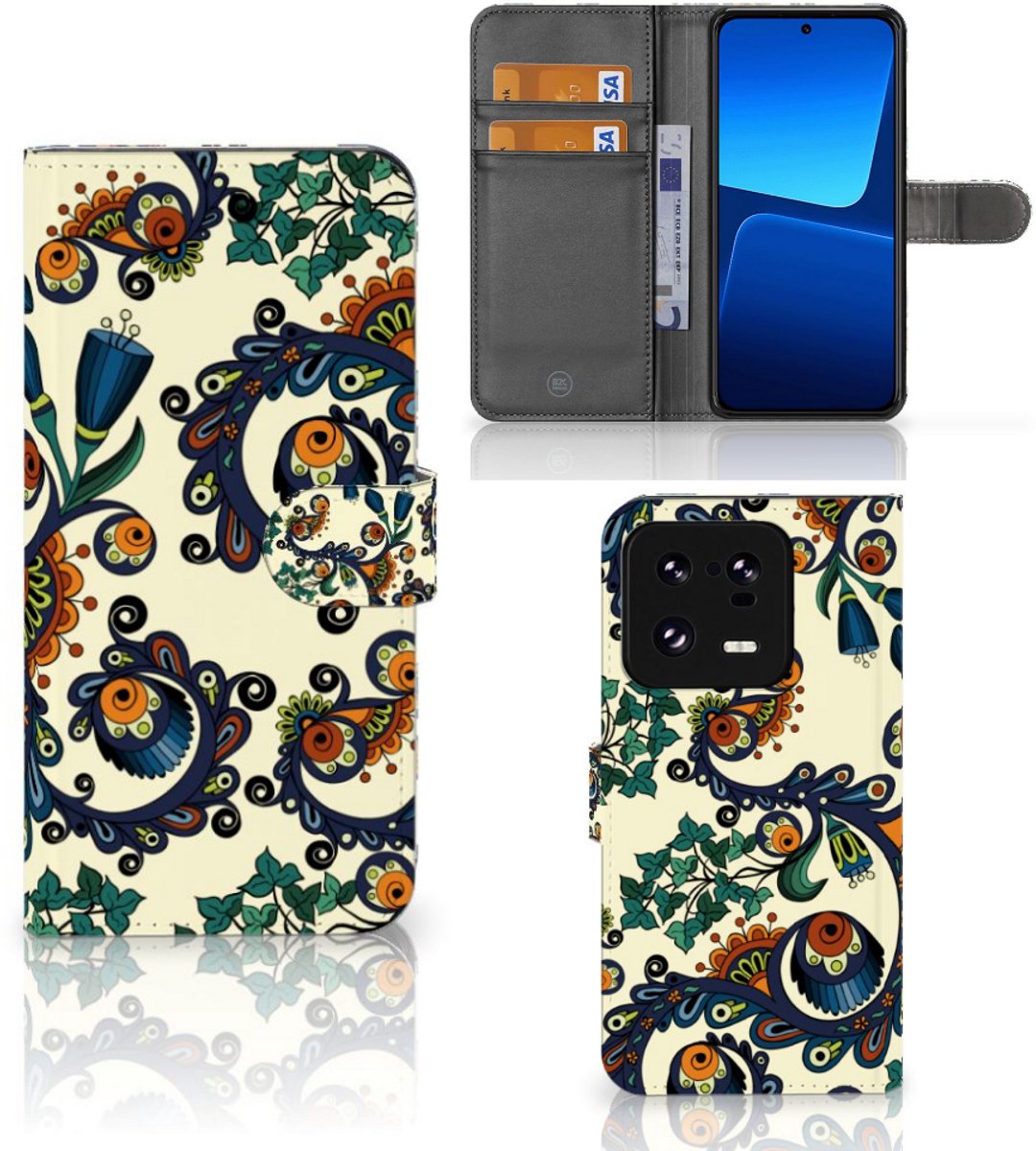 Wallet Case Xiaomi 13 Pro Barok Flower