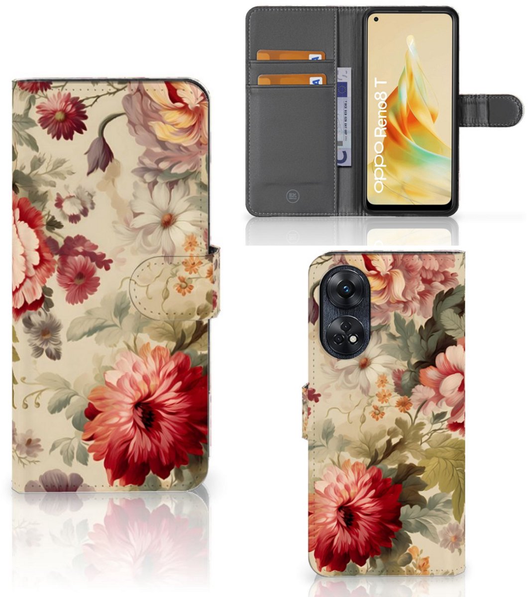 Hoesje voor OPPO Reno8 T 4G Bloemen