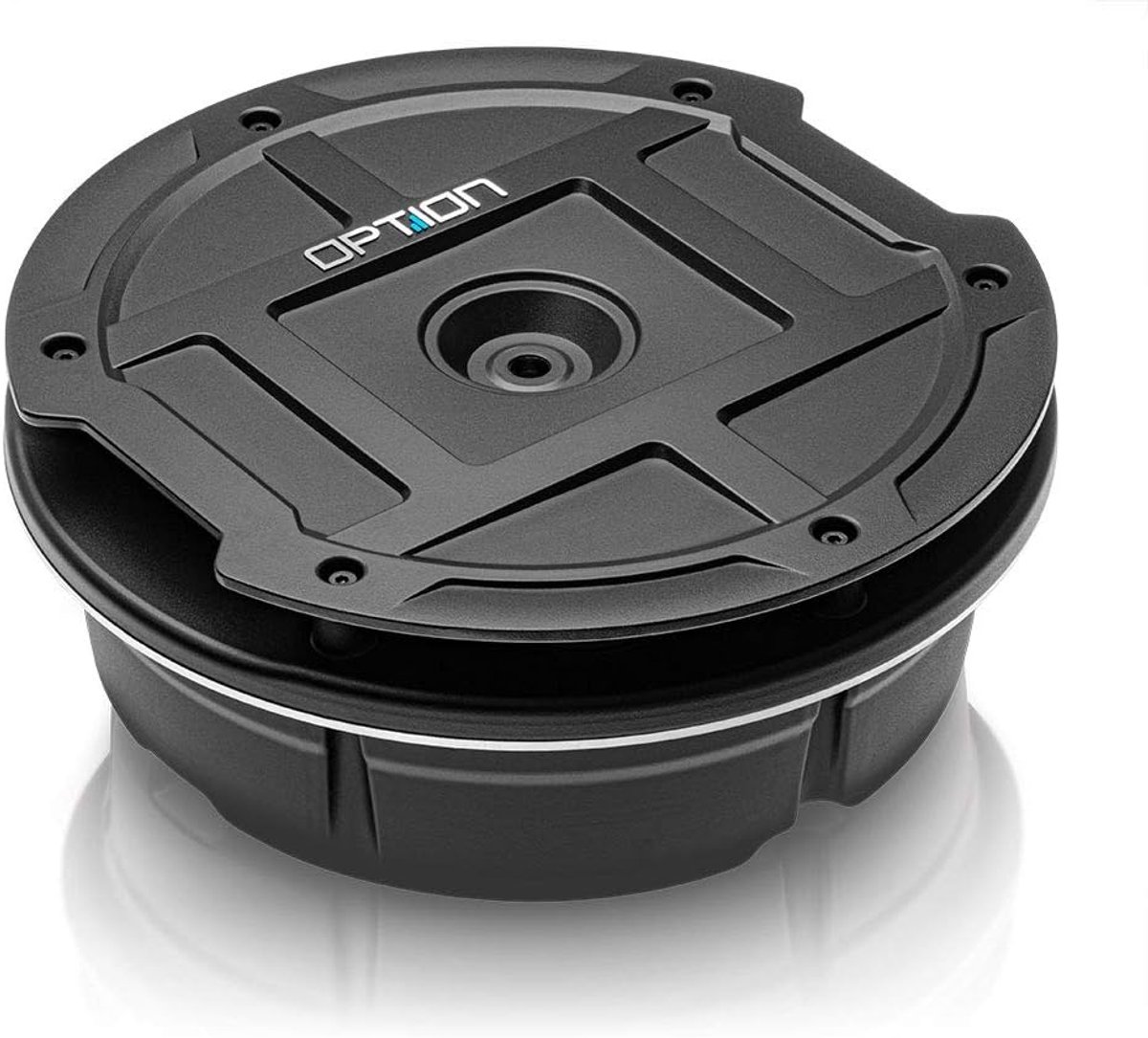 Actieve Subwoofer Reserverad - 200 Watt RMS - Massieve Aluminium Behuizing - Plug & Play