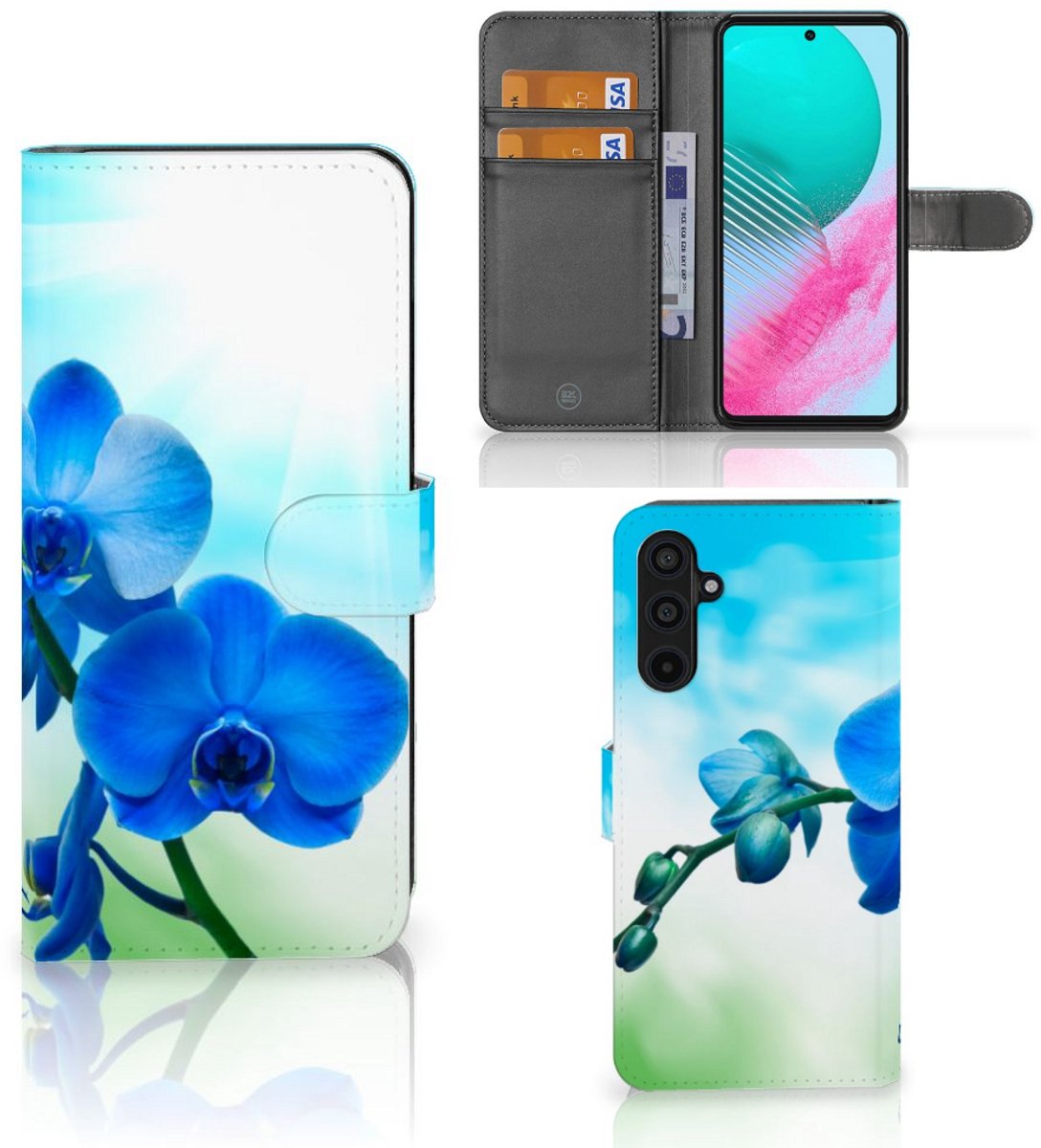 Samsung Galaxy M54 Hoesje Orchidee Blauw - Cadeau voor je Moeder