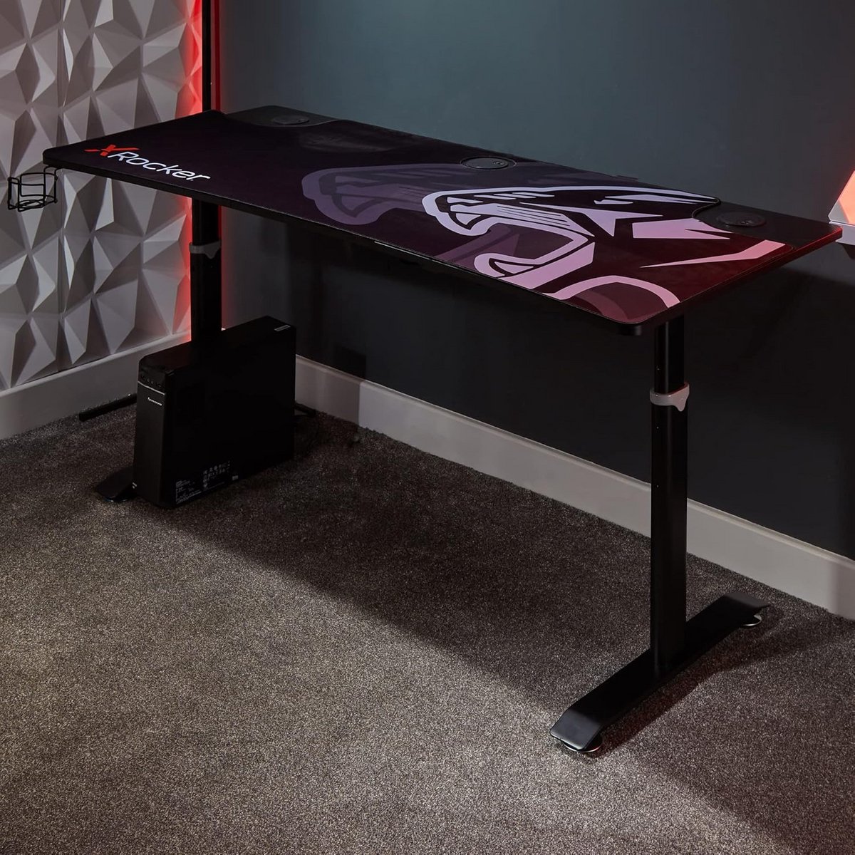 In hoogte verstelbaar gaming bureau met gratis muismat - Ultra breed en ergonomisch