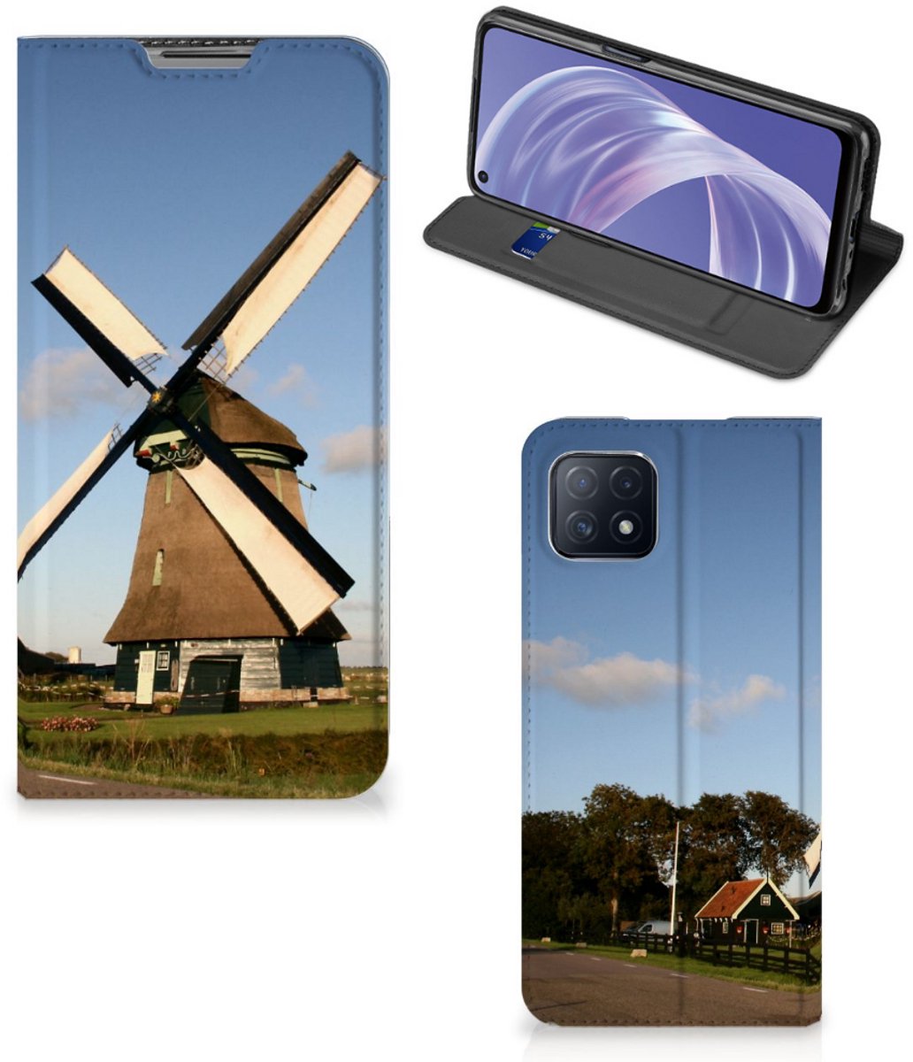 Standcase Hoesje voor OPPO A73 5G Book Cover Molen