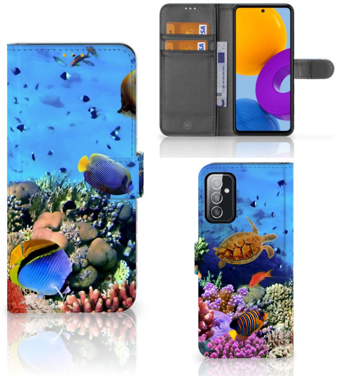 Samsung Galaxy M52 Telefoonhoesje met Pasjes Vissen