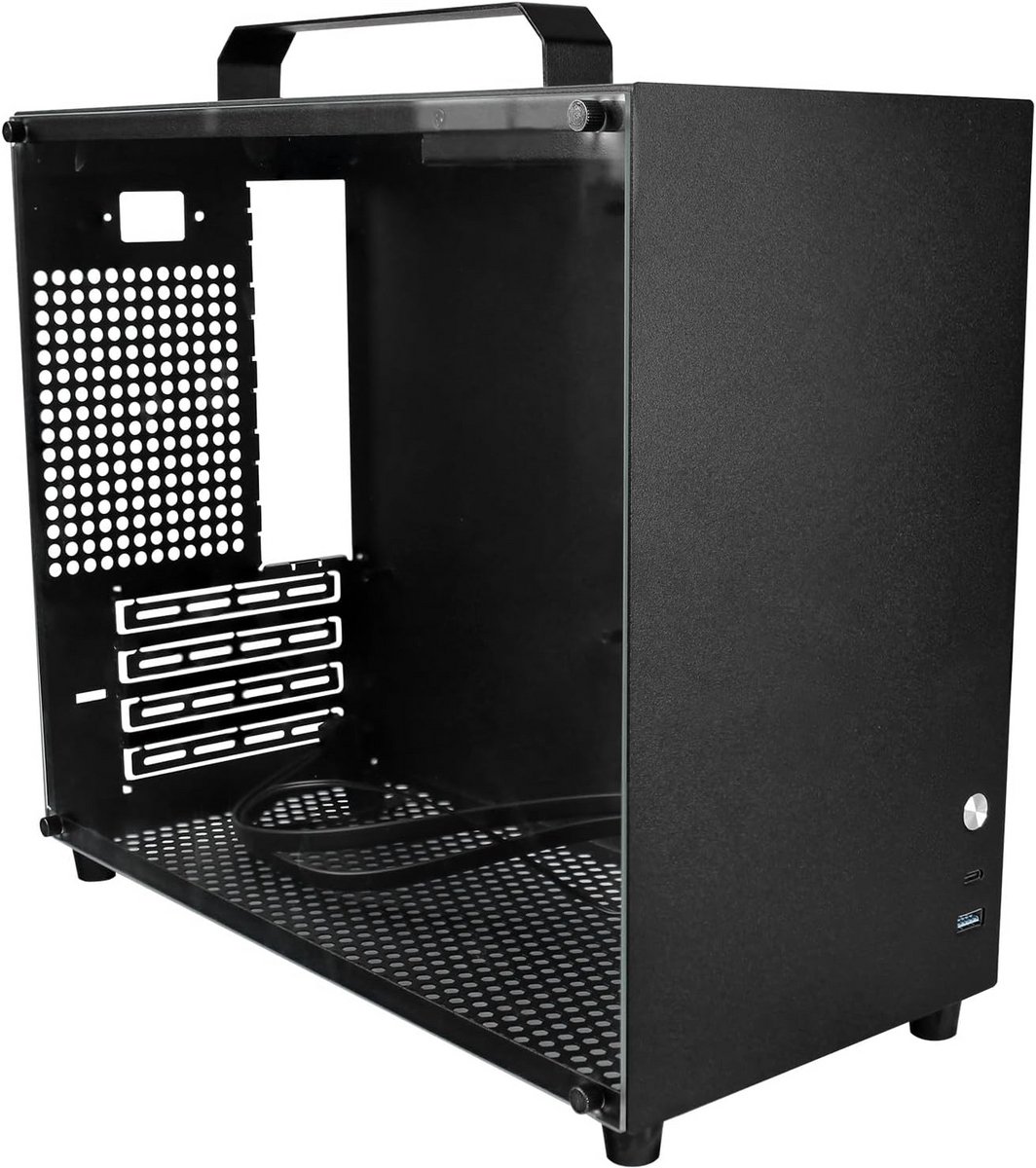 Mini Draagbare M-ATX/ITX Computerbehuizing met Volledig Zijglas en Ondersteuning voor 320 mm GPU