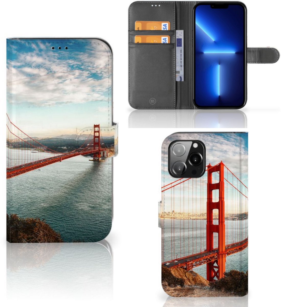 iPhone 13 Pro Max Flip Cover Golden Gate Bridge