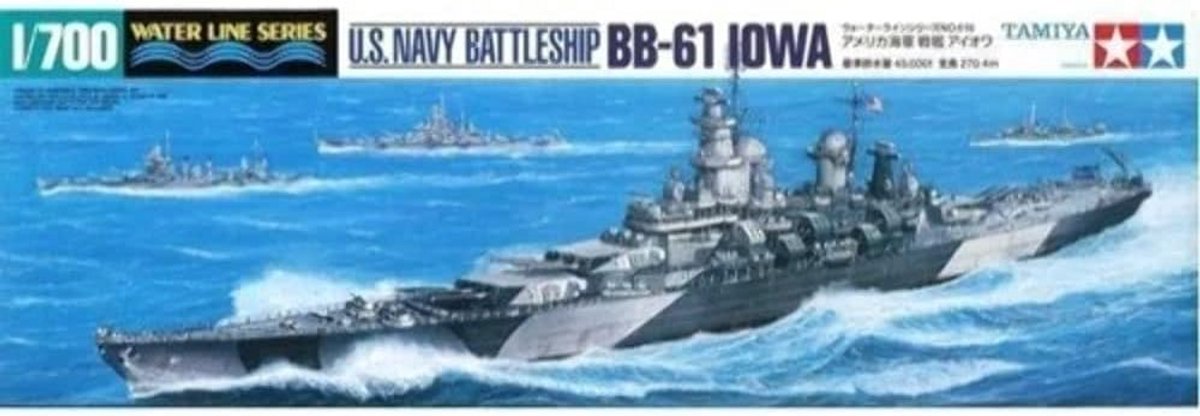 Modelbouwset Slagschip Iowa - Schaal 1:700 - Klassiek Marineschip