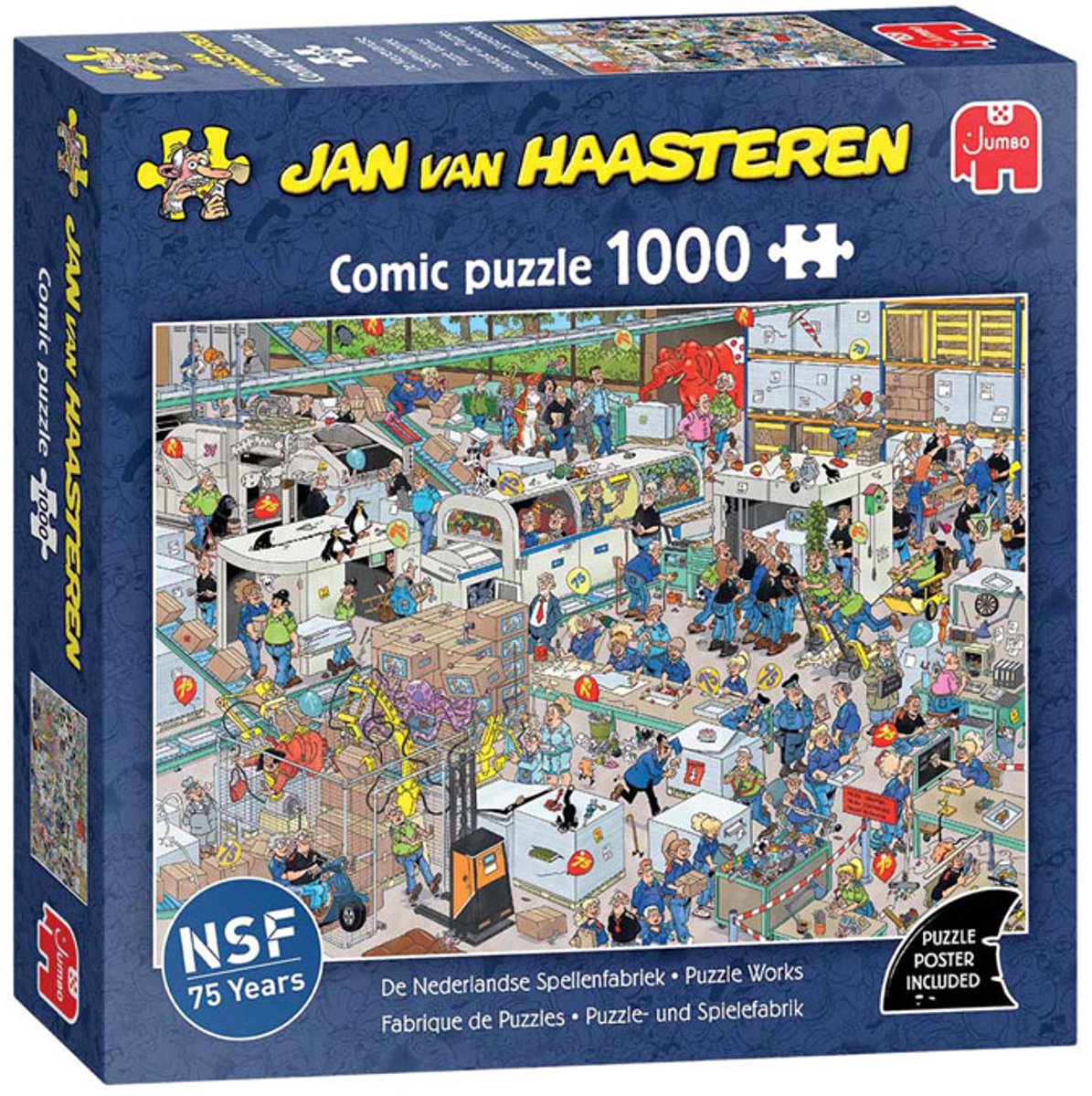 Jan van Haasteren - De Nederlandse Spellenfabriek - 1000 stukjes puzzel -Legpuzzel volwassenen - Vanaf 12 jaar — afbeelding 4
