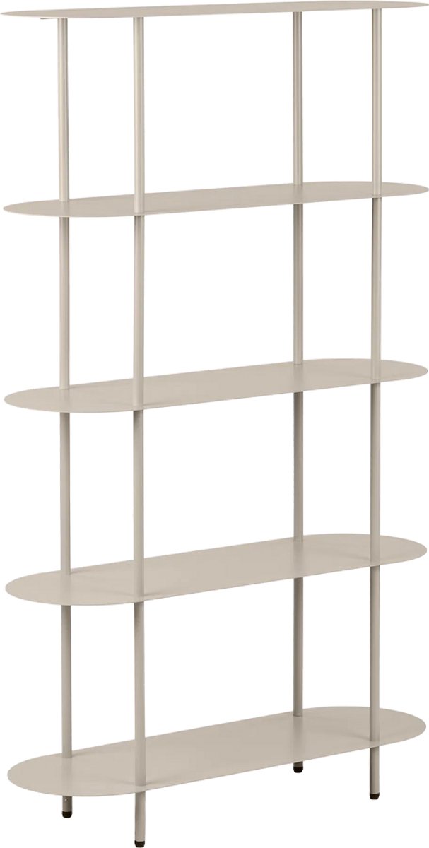 Artichok Riana Metalen Boekenkast Beige - Zand - Opbergkast - 90 x 150 cm