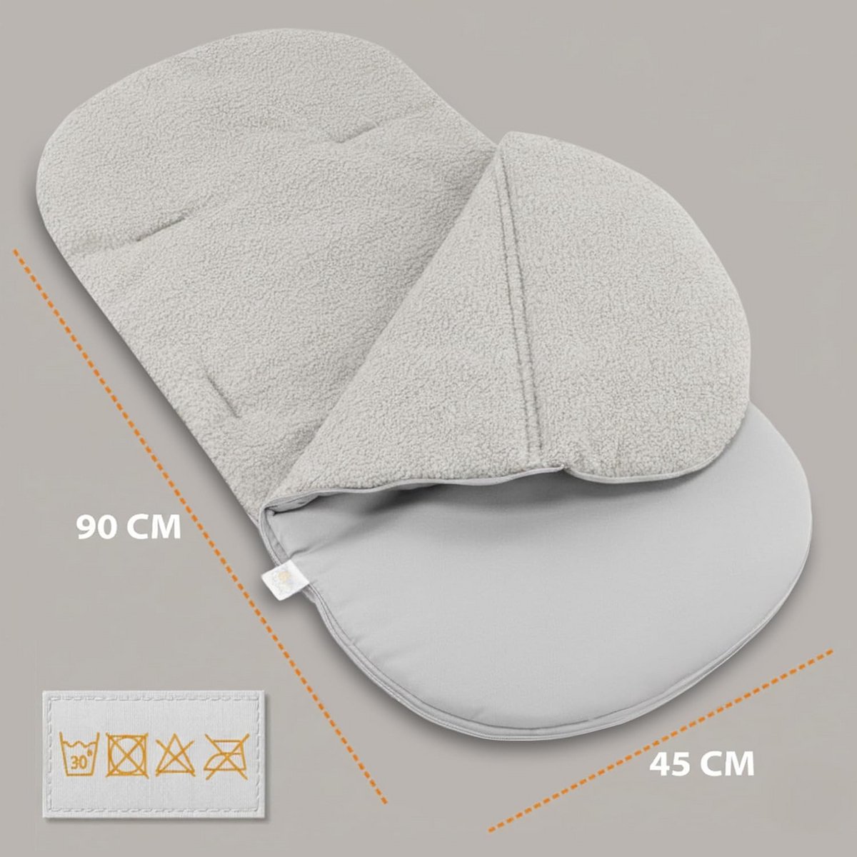 Warme Voetenzak voor Kinderwagen en Buggy - Winter Inleghoes Extra Dik Teddy Pluche – foto 2