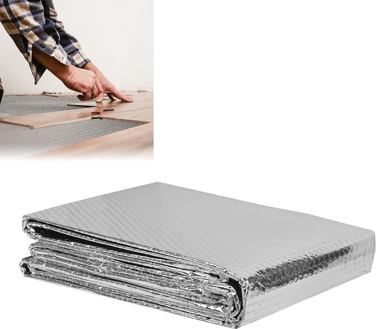 Dubbellaagse Aluminium Isolatie Folie voor Dak, Vloer en Muur - Reflecterend en Warmtehoudend