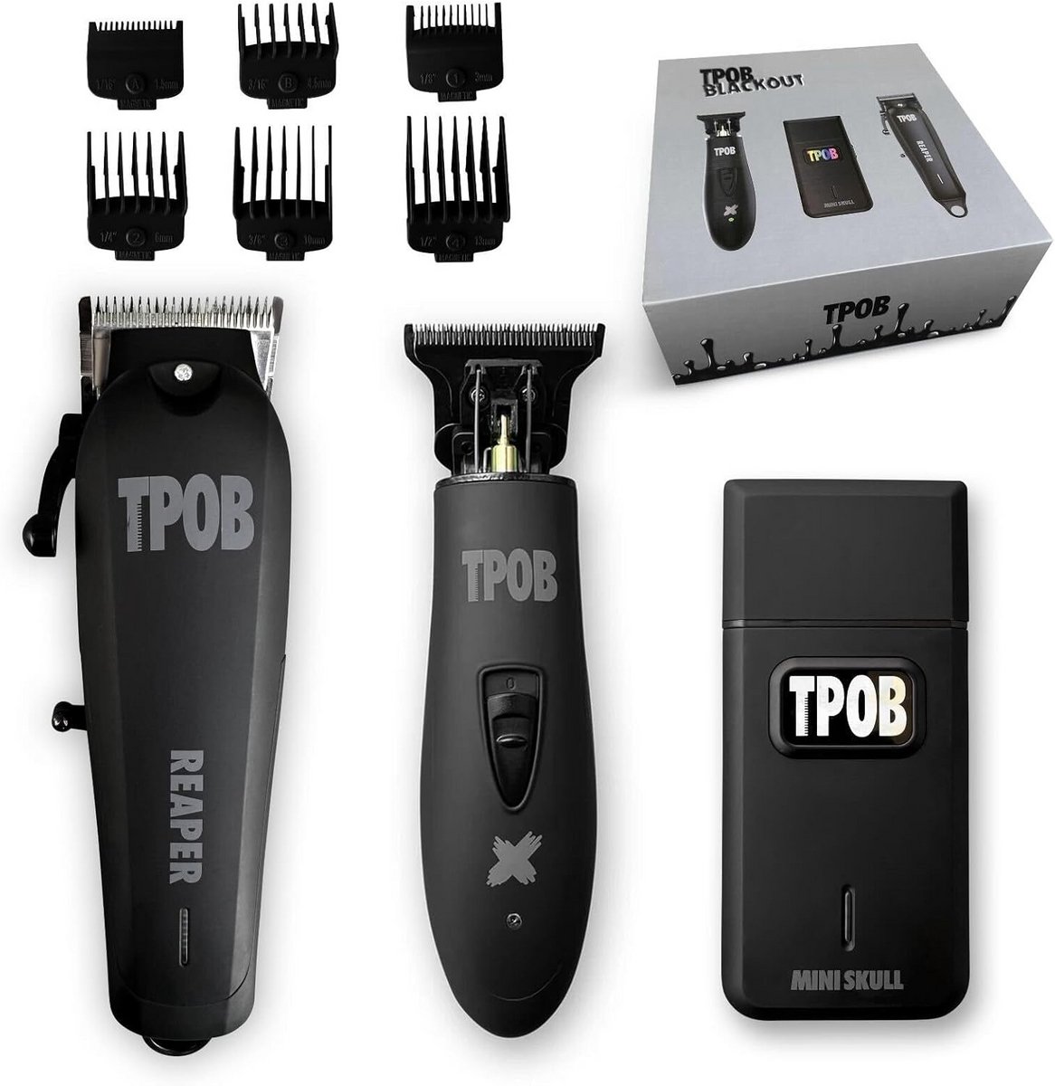 Professionele Tondeuse Trimmer Set met Krachtige Motor en Kammen voor Mannen