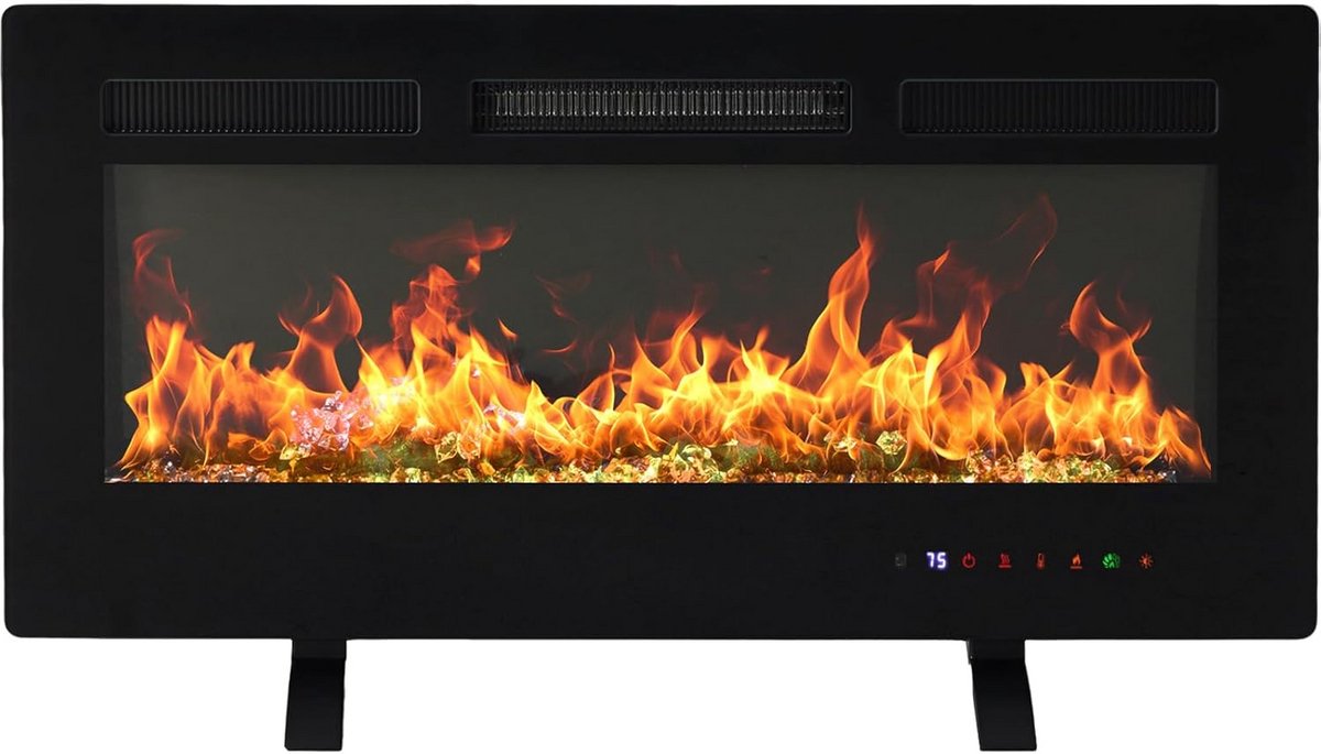 Elektrische Inbouwhaard 36 inch Wandmontage Verstelbare Vlamkleuren