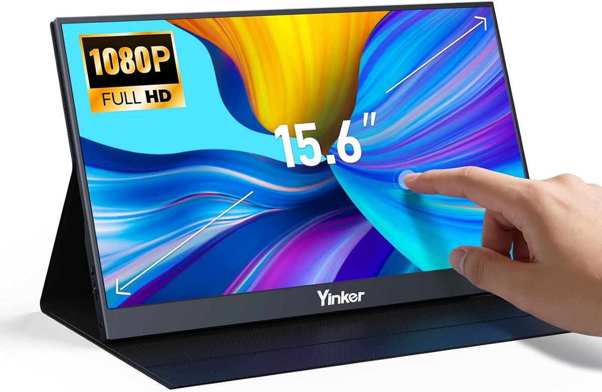 15,6 inch draagbare touchscreen monitor voor laptop