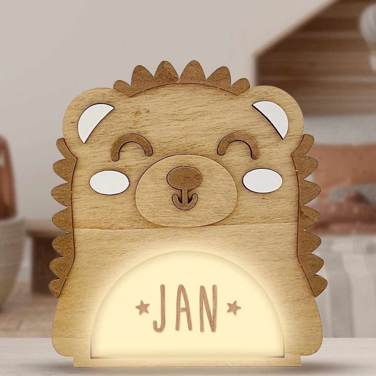 Gepersonaliseerd Nachtlampje voor Baby's en Kinderen | Dierenlamp Slaapkamerdecoratie