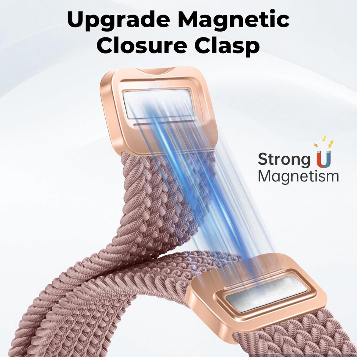 Elastische Magnetische Horlogeband 20mm & 22mm - Verstelbaar Nylon voor Smartwatch & Horloge