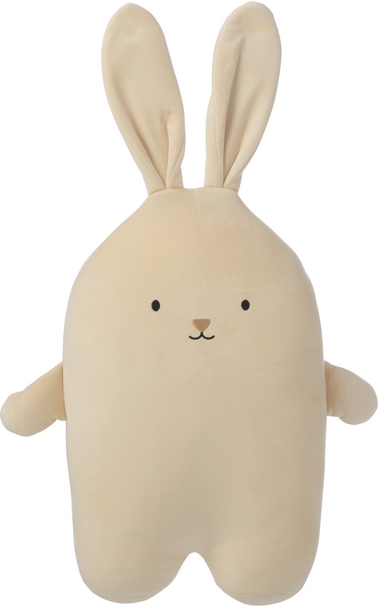 J-Line decoratie Konijn - polyester - beige - medium