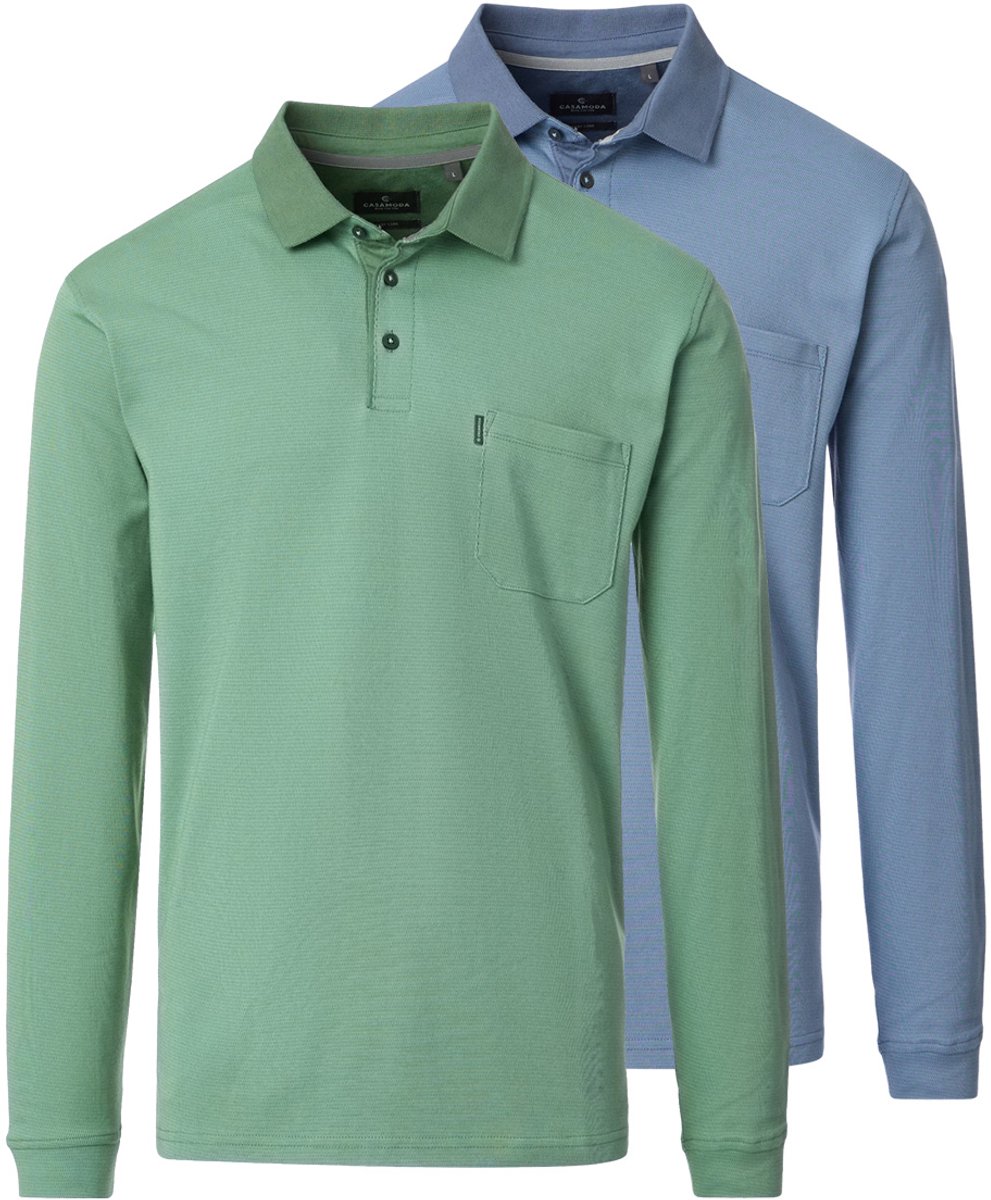 CASAMODA Heren poloshirt 2 pack Basic