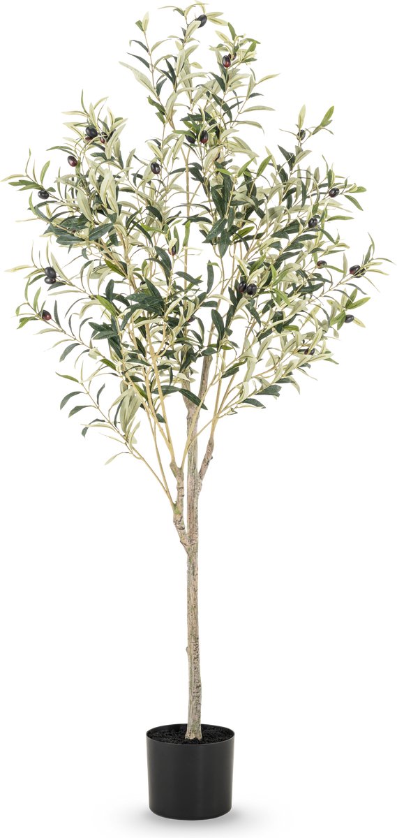 Easyplants | Kunst Olijfboom 150 cm | Zijde | Olea | Olijfgroen