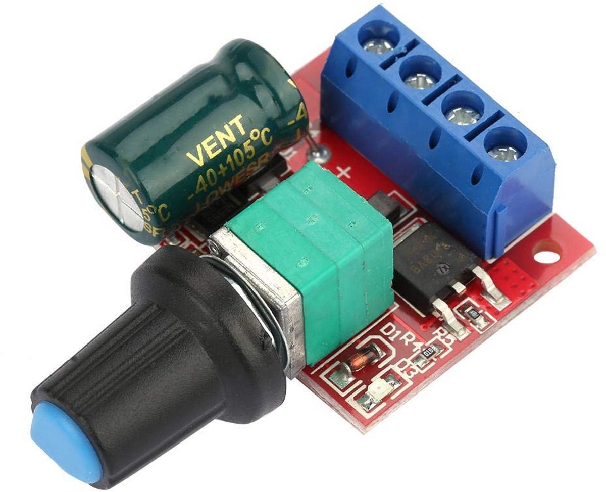 PWM DC Motor Snelheidsregelaar 5V-28V 5A - Toerental Schakelaar voor DC Motoren