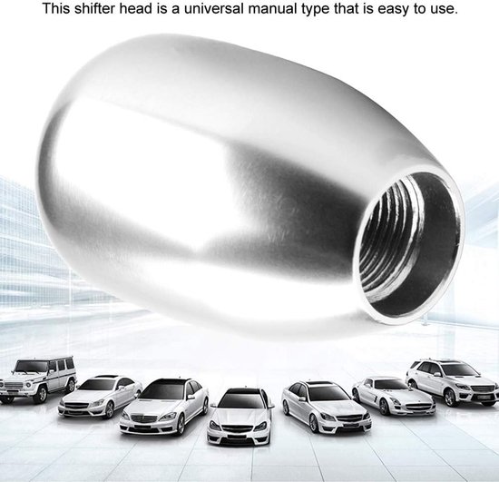 Universele 6-Versnellingen Pookknop Handgeschakeld Zilveren Metalen Upgrade van universele — afbeelding 3