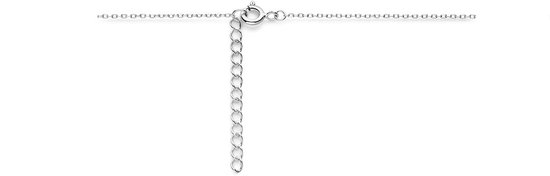 Collier ours en argent rhodié et zircone 36 + 4 cm 1336789