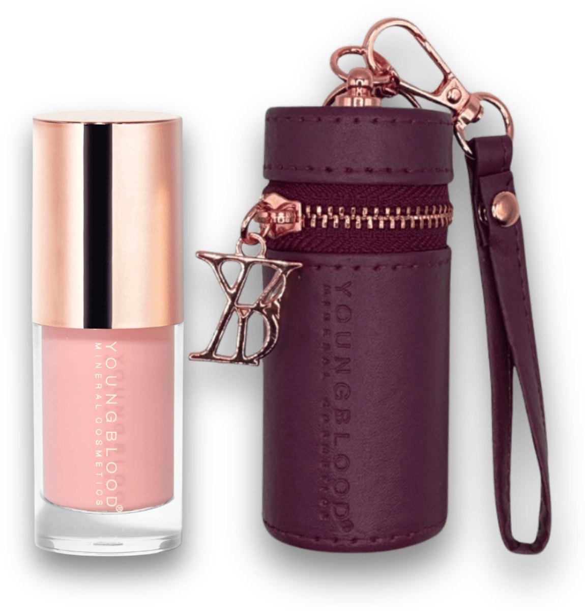 Youngblood EverGlow Lip Oil + Free Bag Charm Wild Rose