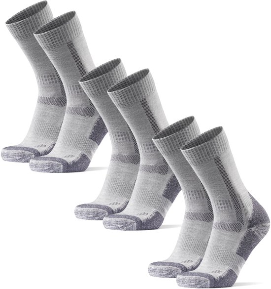 DANISH ENDURANCE Chaussettes de marche en laine mérinos pour femmes et hommes - anti ampoules et respirantes - 3 paires - Taille 48-51