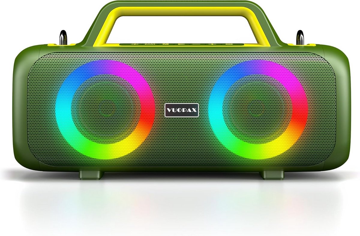 Draagbare Bluetooth Speaker 140W met 2 Subwoofers, IP65 Waterdicht & Lange Batterijduur