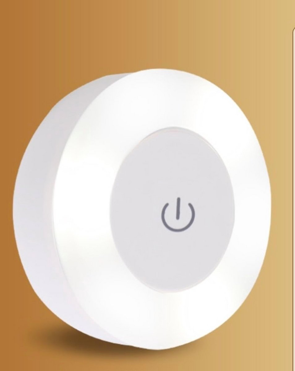 Draaibaar USB-C Oplaadbaar Led Nachtlampje - Dimbaar Kastverlichting Koudwit